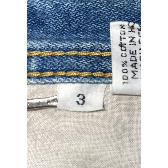 Willie Nelson Shotgun Vintage 70s Hippie Western Blue Jeans Womens Size 3 VTG - Picture 6 of 8